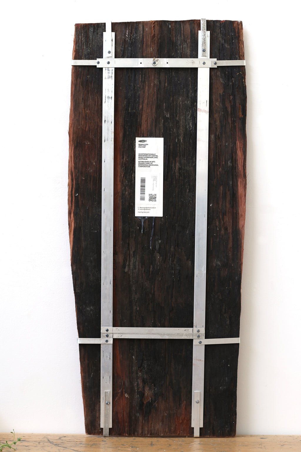 Aboriginal Artwork by Charlie Nangukwirrk Nanguwerr, Kun-madj - large dillybag vine, 91x38cm Bark