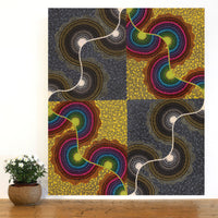 Aboriginal Artwork by Charmaine Napangardi Granites, Watiya-warnu Jukurrpa (Seed Dreaming), 91x76cm