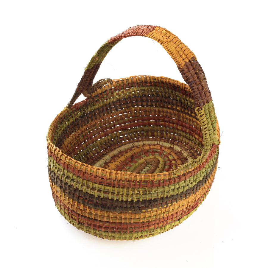 Aboriginal Artwork by Charmaine Ashley, Gapuwiyak - Woven Basket