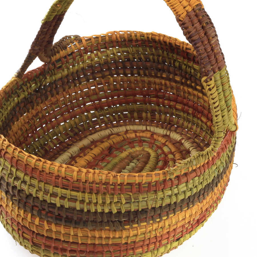 Aboriginal Artwork by Charmaine Ashley, Gapuwiyak - Woven Basket