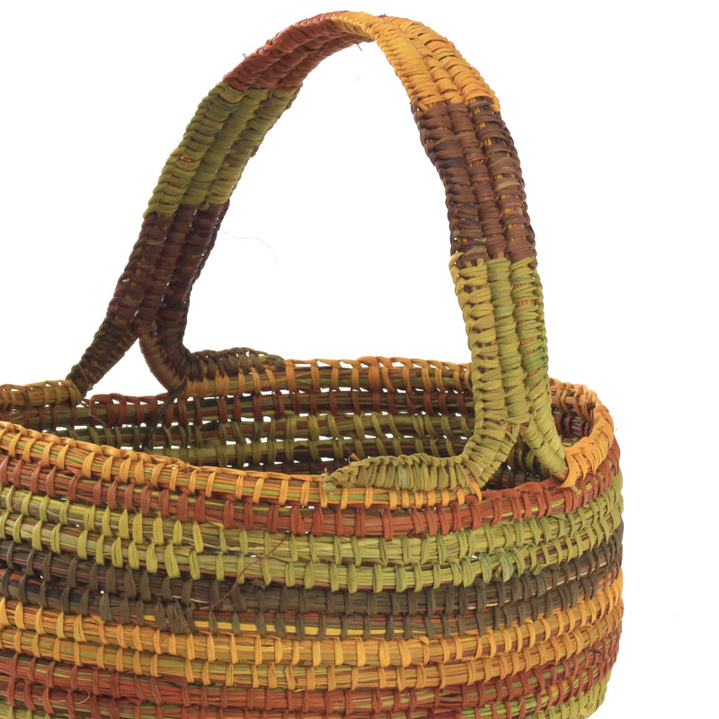 Aboriginal Artwork by Charmaine Ashley, Gapuwiyak - Woven Basket