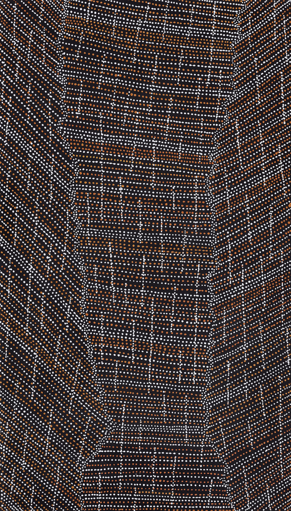 Aboriginal Artwork by Chantelle Nampijinpa Robertson, Ngapa Jukurrpa (Water Dreaming) - Puyurru, 107x61cm