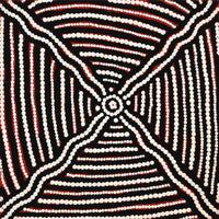 Aboriginal Artwork by Clarise Napurrurla Nelson, Yarla Jukurrpa (Bush Potato Dreaming) - Cockatoo Creek, 30x30cm