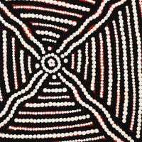 Aboriginal Artwork by Clarise Napurrurla Nelson, Yarla Jukurrpa (Bush Potato Dreaming) - Cockatoo Creek, 30x30cm
