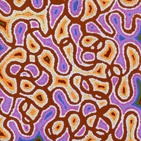 Aboriginal Artwork by Cheryl Nakamarra Walker, Yarla Jukurrpa (Bush Potato Dreaming) - Cockatoo Creek, 91x30cm