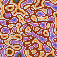Aboriginal Artwork by Cheryl Nakamarra Walker, Yarla Jukurrpa (Bush Potato Dreaming) - Cockatoo Creek, 91x30cm