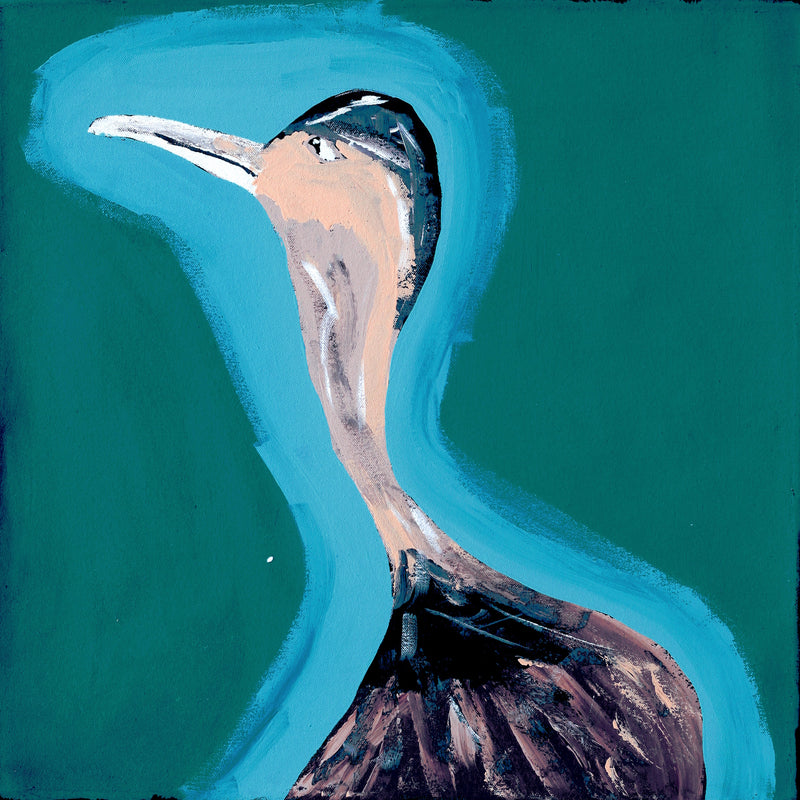 Aboriginal Artwork by Cherylyn Napangardi Granites, Jurlpu kuja kalu nyinami Yurntumu-wana (Birds that live around Yuendumu), 46x46cm