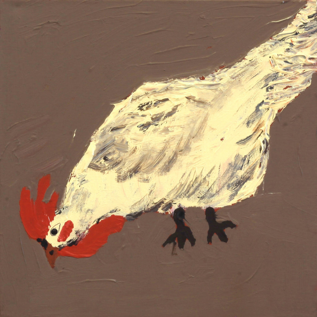 Aboriginal Artwork by Cherylyn Napangardi Granites, Jurlpu kuja kalu nyinami Yurntumu-wana (Birds that live around Yuendumu), 30x30cm