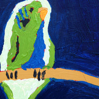 Aboriginal Artwork by Cherylyn Napangardi Granites, Jurlpu kuja kalu nyinami Yurntumu-wana (Birds that live around Yuendumu), 30x30cm