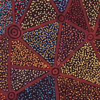 Aboriginal Artwork by Christopher Japangardi Michaels, Ngapa Jukurrpa (Water Dreaming) - Puyurru, 107x61cm