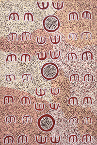 Aboriginal Artwork by Chris Japanangka Michaels, Janganpa Jukurrpa - Mawurrji, 91x61cm