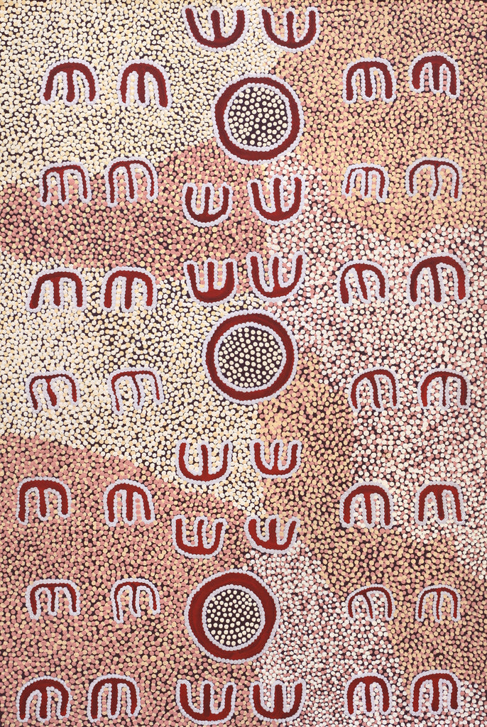 Aboriginal Artwork by Chris Japanangka Michaels, Janganpa Jukurrpa - Mawurrji, 91x61cm - ART ARK®