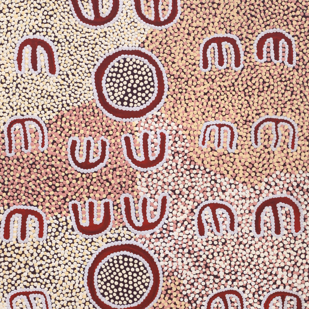 Aboriginal Artwork by Chris Japanangka Michaels, Janganpa Jukurrpa - Mawurrji, 91x61cm