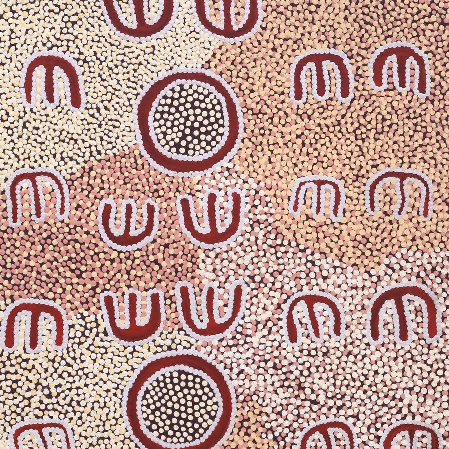 Aboriginal Artwork by Chris Japanangka Michaels, Janganpa Jukurrpa - Mawurrji, 91x61cm