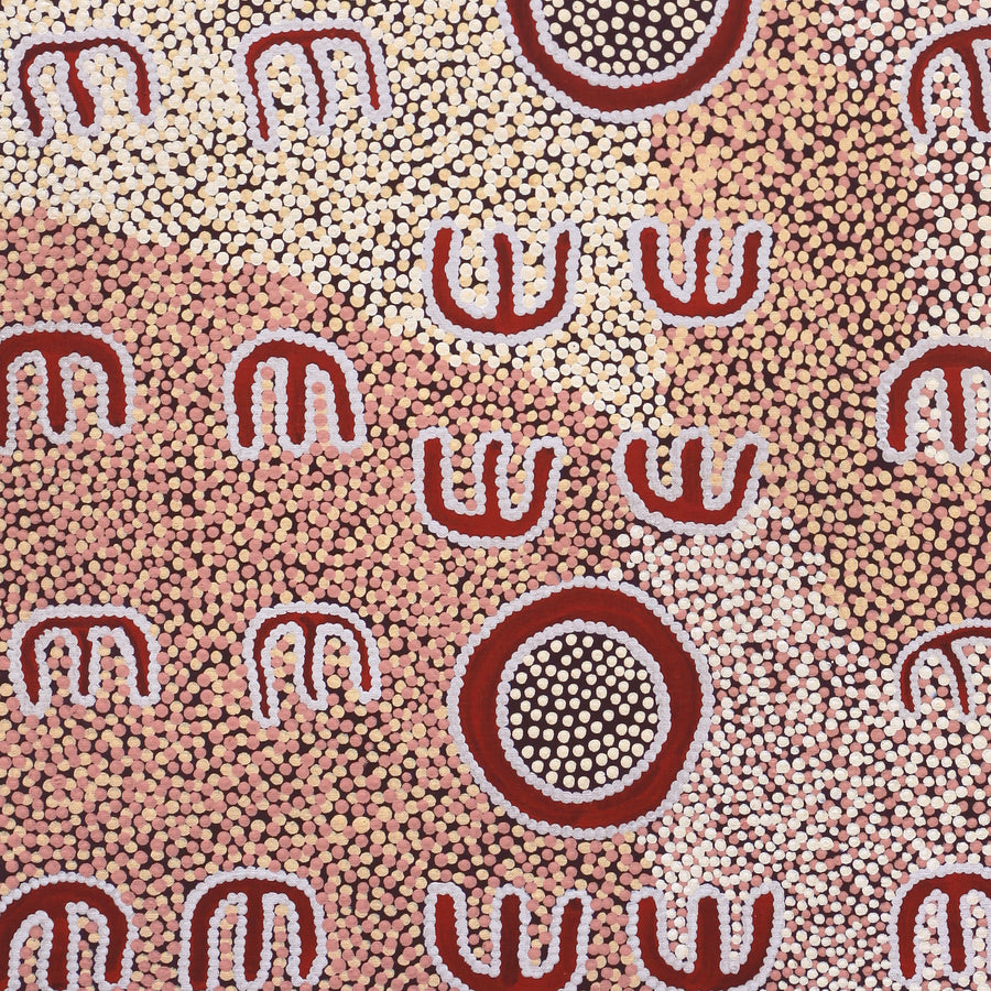 Aboriginal Artwork by Chris Japanangka Michaels, Janganpa Jukurrpa - Mawurrji, 91x61cm