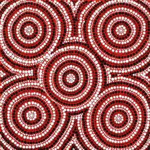 Aboriginal Artwork by Chriselda Nangala Egan, Watiya-warnu Jukurrpa (Seed Dreaming), 30x30cm - ART ARK®