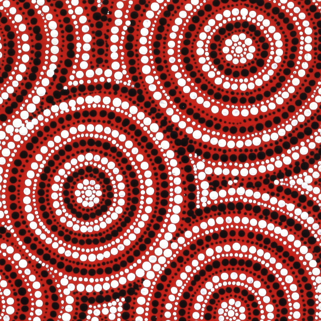 Aboriginal Artwork by Chriselda Nangala Egan, Watiya-warnu Jukurrpa (Seed Dreaming), 30x30cm