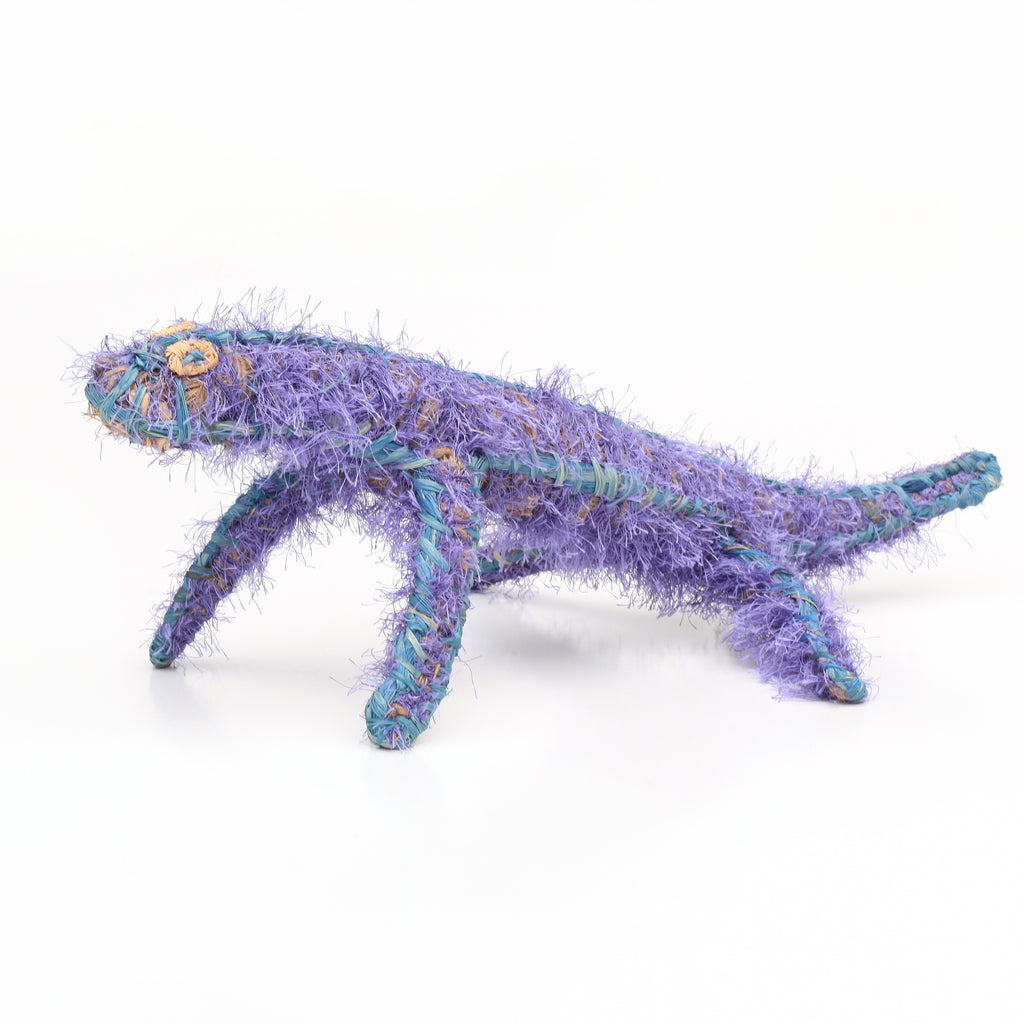 Aboriginal Artwork by Chriselda Farmer - Goanna Tjanpi Sculpture