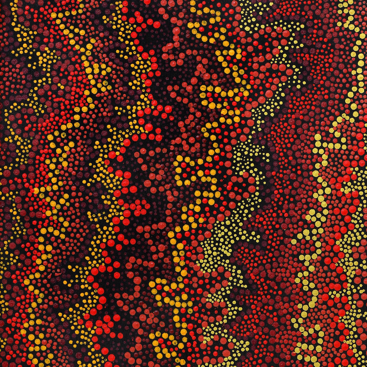 Aboriginal Art by Chriselda Nangala Egan, Watiya-warnu Jukurrpa (Seed Dreaming), 76x30cm - ART ARK®