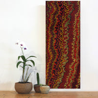 Aboriginal Artwork by Chriselda Nangala Egan, Watiya-warnu Jukurrpa (Seed Dreaming), 76x30cm