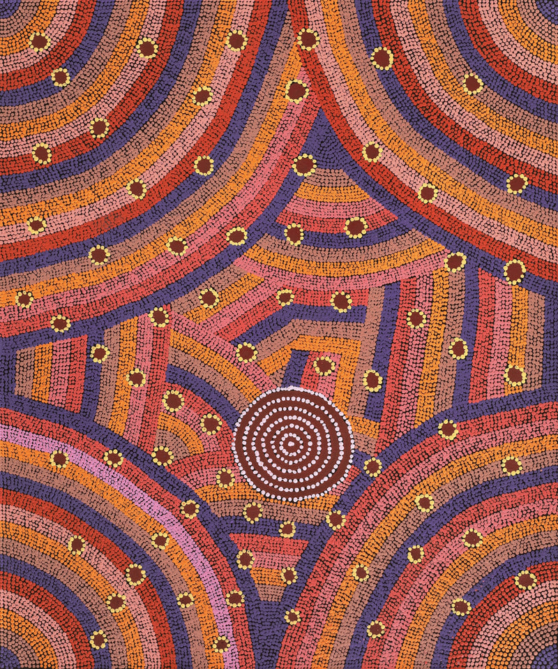 Aboriginal Artwork by Christine Nungarrayi Brown, Karnta Jukurrpa (Womens Dreaming), 91x76cm