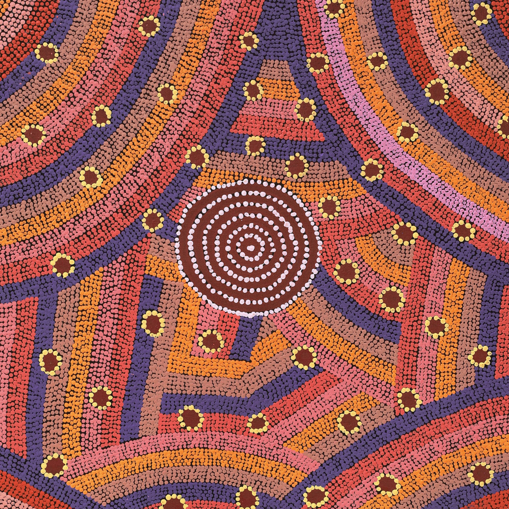 Aboriginal Artwork by Christine Nungarrayi Brown, Karnta Jukurrpa (Womens Dreaming), 91x76cm