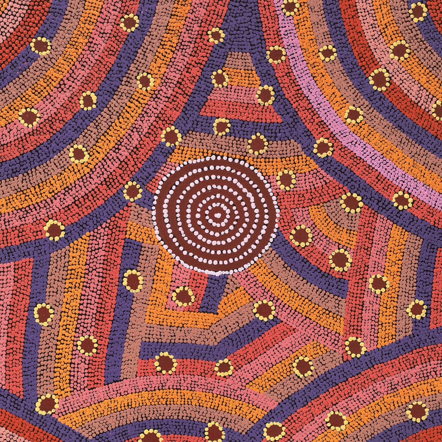 Aboriginal Artwork by Christine Nungarrayi Brown, Karnta Jukurrpa (Womens Dreaming), 91x76cm