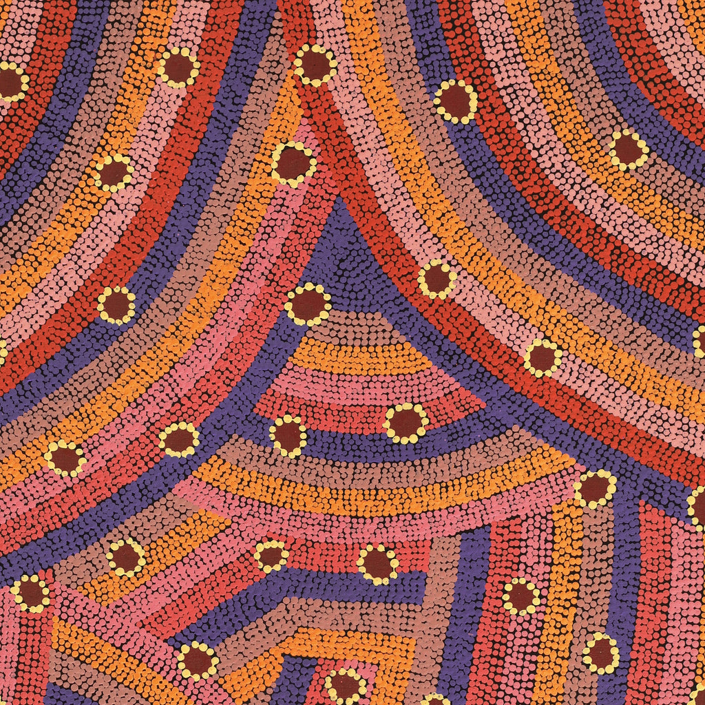 Aboriginal Artwork by Christine Nungarrayi Brown, Karnta Jukurrpa (Womens Dreaming), 91x76cm