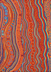 Aboriginal Artwork by Christine Nakamarra Curtis, Lappi Lappi Jukurrpa, 107x76cm