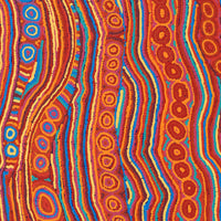 Aboriginal Artwork by Christine Nakamarra Curtis, Lappi Lappi Jukurrpa, 107x76cm