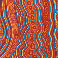 Aboriginal Artwork by Christine Nakamarra Curtis, Lappi Lappi Jukurrpa, 107x76cm
