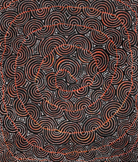 Aboriginal Artwork by Christine Nakamarra Curtis, Mina Mina Jukurrpa, 107x91cm