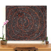 Aboriginal Artwork by Christine Nakamarra Curtis, Mina Mina Jukurrpa, 107x91cm
