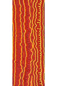 Aboriginal Artwork by Christine Nakamarra Curtis, Mina Mina Jukurrpa, 122x46cm