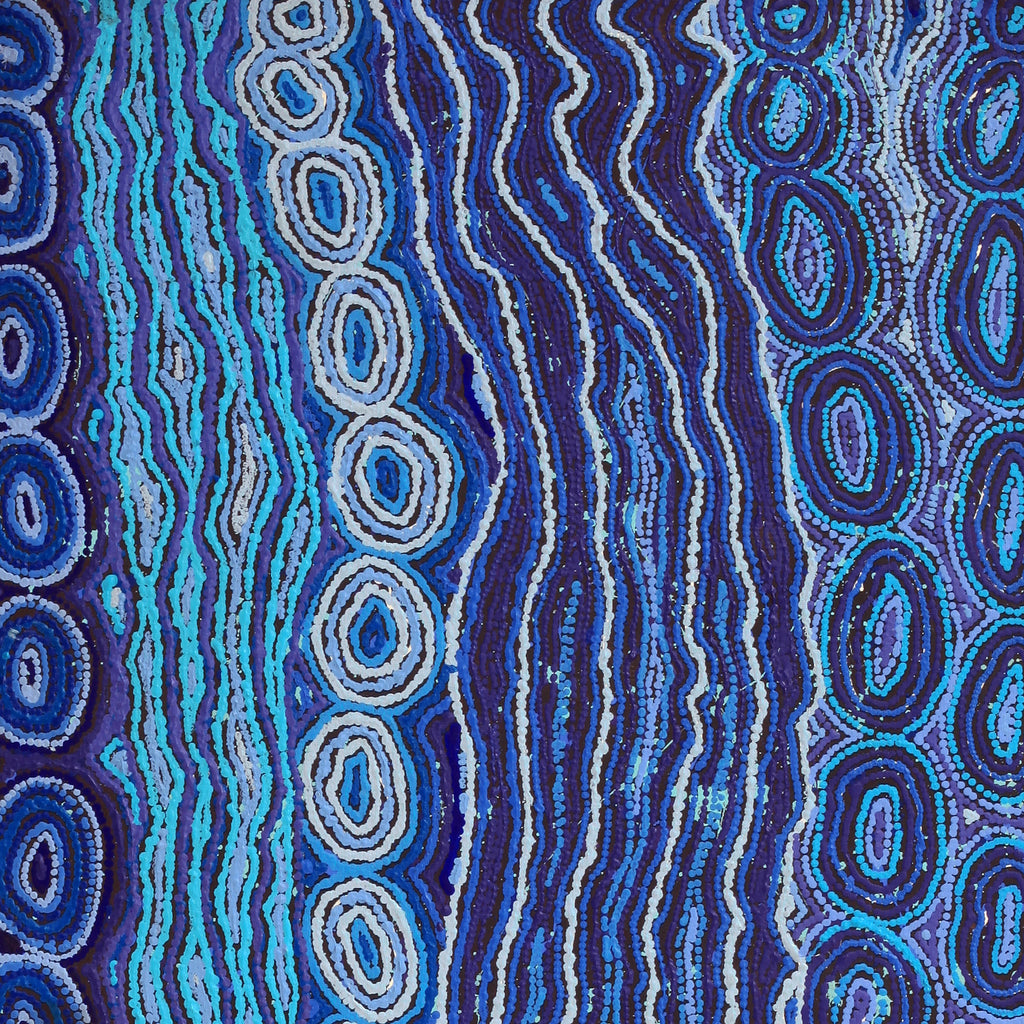 Aboriginal Art by Christine Nakamarra Curtis, Lappi Lappi Jukurrpa, 152x61cm - ART ARK®