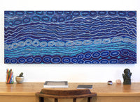 Aboriginal Artwork by Christine Nakamarra Curtis, Lappi Lappi Jukurrpa, 152x61cm
