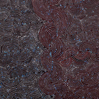 Aboriginal Artwork by Christine Nakamarra Curtis, Mina Mina Jukurrpa, 182x91cm