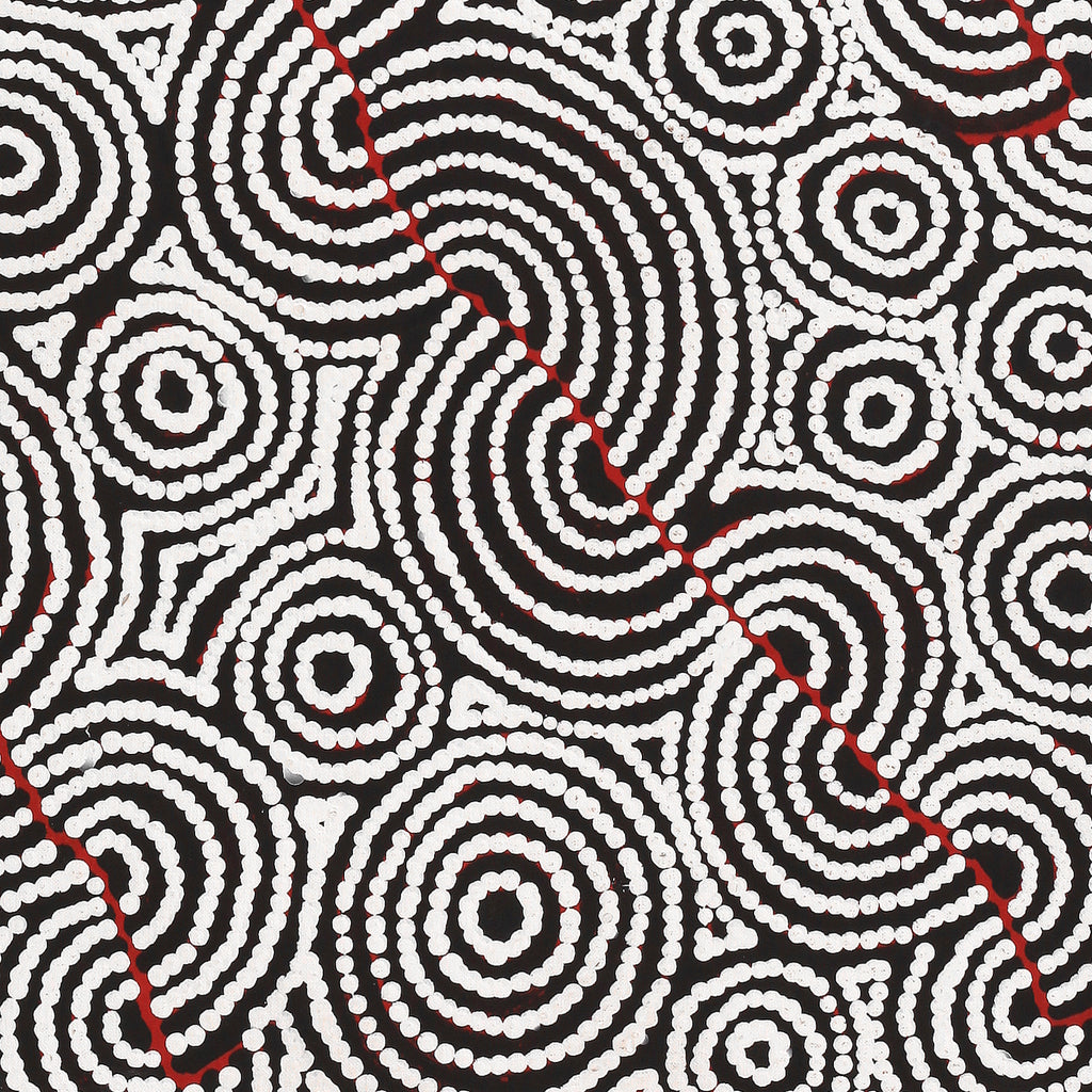 Aboriginal Artwork by Christine Nakamarra Curtis, Mina Mina Jukurrpa, 76x61cm