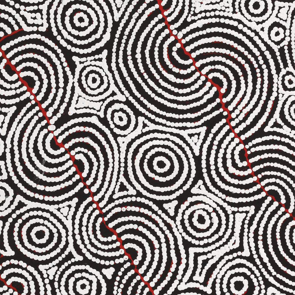 Aboriginal Artwork by Christine Nakamarra Curtis, Mina Mina Jukurrpa, 76x61cm