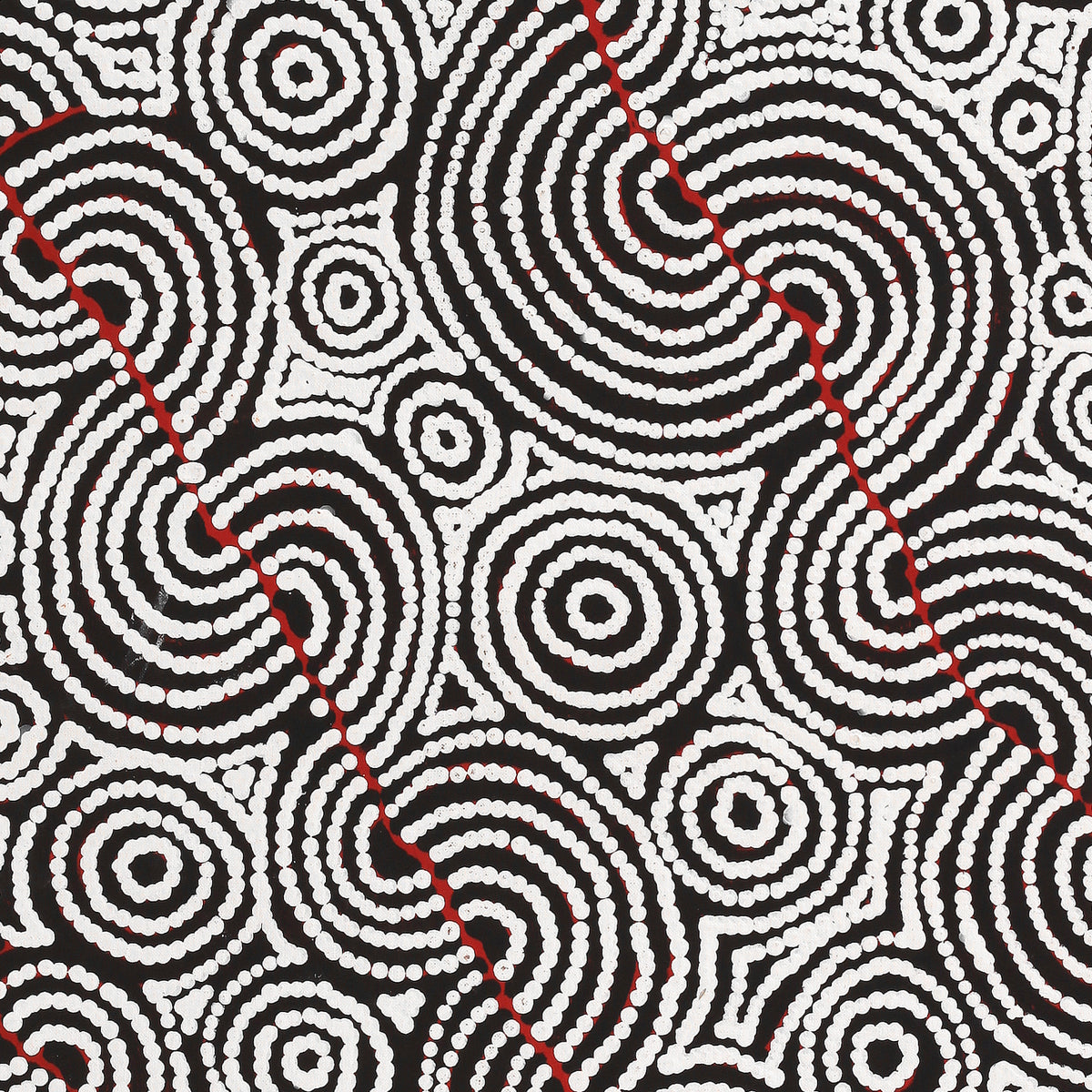 Aboriginal Art by Christine Nakamarra Curtis, Mina Mina Jukurrpa, 76x61cm - ART ARK®