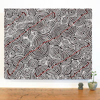 Aboriginal Artwork by Christine Nakamarra Curtis, Mina Mina Jukurrpa, 76x61cm