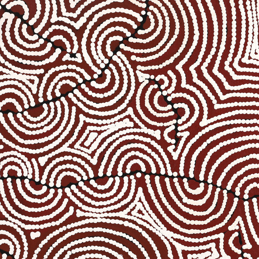 Aboriginal Artwork by Christine Nakamarra Curtis, Mina Mina Jukurrpa, 76x61cm