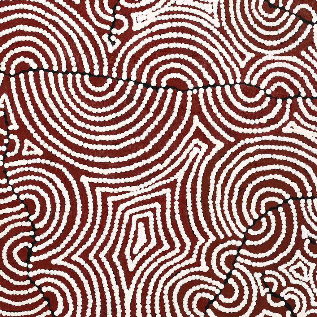 Aboriginal Artwork by Christine Nakamarra Curtis, Mina Mina Jukurrpa, 76x61cm