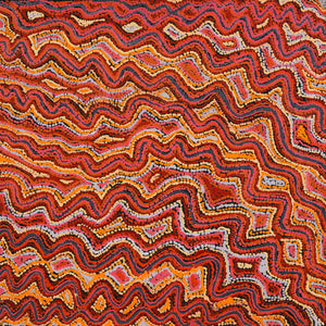 Aboriginal Artwork by Christine Nakamarra Curtis, Mina Mina Jukurrpa, 91x91cm - ART ARK®