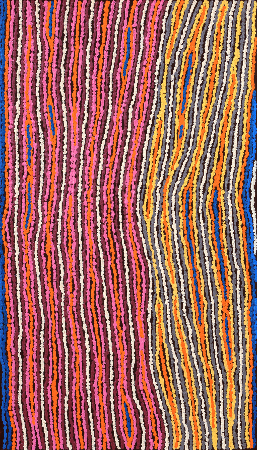 Aboriginal Artwork by Christine Napanangka Michaels, Lappi Lappi Jukurrpa, 107x61cm