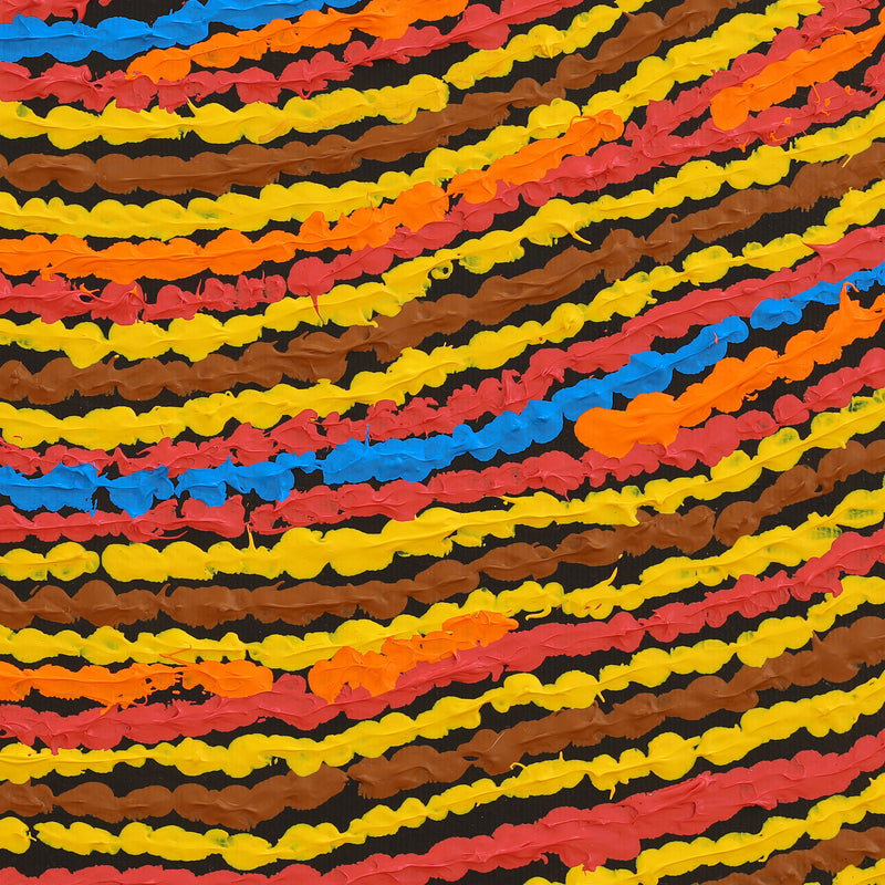 Aboriginal Artwork by Christine Napanangka Michaels, Lappi Lappi Jukurrpa, 30x30cm