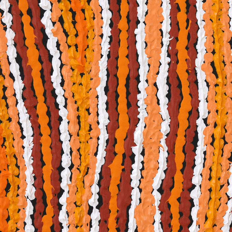 Aboriginal Artwork by Christine Napanangka Michaels, Lappi Lappi Jukurrpa, 30x30cm