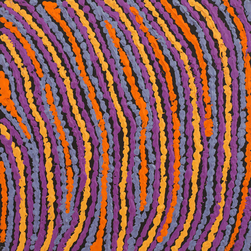Aboriginal Artwork by Christine Napanangka Michaels, Lappi Lappi Jukurrpa, 30x30cm