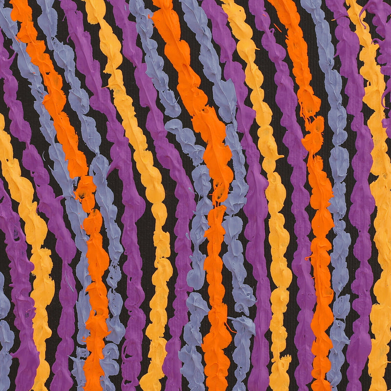 Aboriginal Artwork by Christine Napanangka Michaels, Lappi Lappi Jukurrpa, 30x30cm