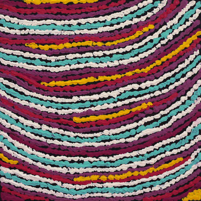 Aboriginal Artwork by Christine Napanangka Michaels, Lappi Lappi Jukurrpa, 30x30cm